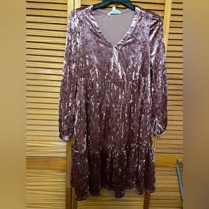 Crushed Velvet midi dress